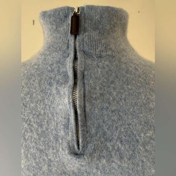 Tahari  Fuzzy and Cozy 1/4 Zip-Up Men’s Pullover, Blue, XL. - Picture 4 of 10